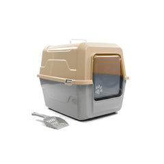 Cat Closed Litter Box Small Beige | BX-SM-BG