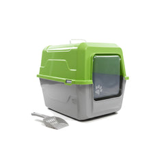 Cat Closed Litter Box Small Green | BX-SM-GR