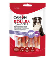 Camon Rolls with Duck Dog Treats 6Pcs 12cm 70g | AB230