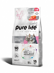 Pure Life Dry Cat Food Sterilized Chicken - 15kg | PL-STER-CH15
