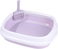 Cat Litter Box with Shovel – Purple