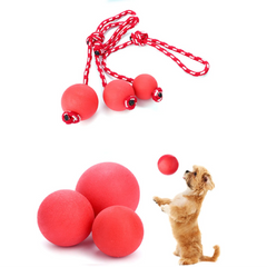 Rope Ball Dog Toy - Red - Medium Small | PET-RBT-RED02