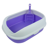 Cat Litter Box with Shovel – Purple