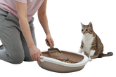 Cat Litter Box with Shovel – Brown