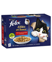 Purina Felix Tendres Effilés en Sauce Adult Cat Wet Food - Beef, Chicken, Lamb & Duck 12 x 85g (Copy)