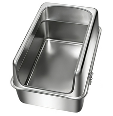 Houston 201 Stainless Steel Cat Litter Box Grey 60 × 40 × 35cm | SW0425