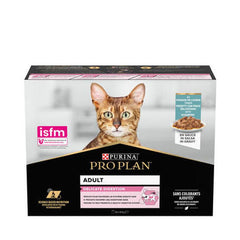 Pro Plan Adult Delicate Digestion Ocean Fish Wet Cat Food - 85g | 205043 (Pack of 10)