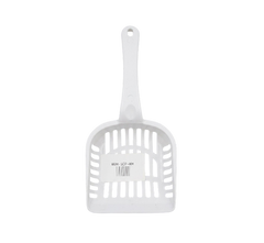 Cat Litter Shovel Durable Plastic Scoop with Handle - White