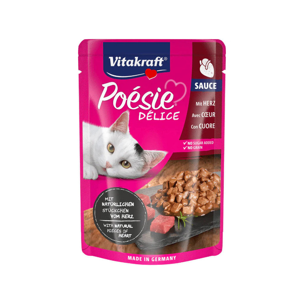 Vitakraft Poésie Délice Adult Wet Cat Food with Heart in Gravy 85g | P-CT-85G-H