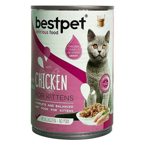 Bestpet Cat Kitten Chicken with Milk In Gravy 400 G | P0070