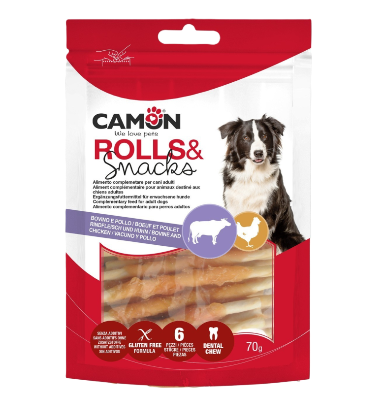 Camon Rolls with Chicken Dog Treats