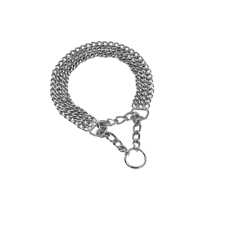 Nobby Three-Row Chain Choker Collar