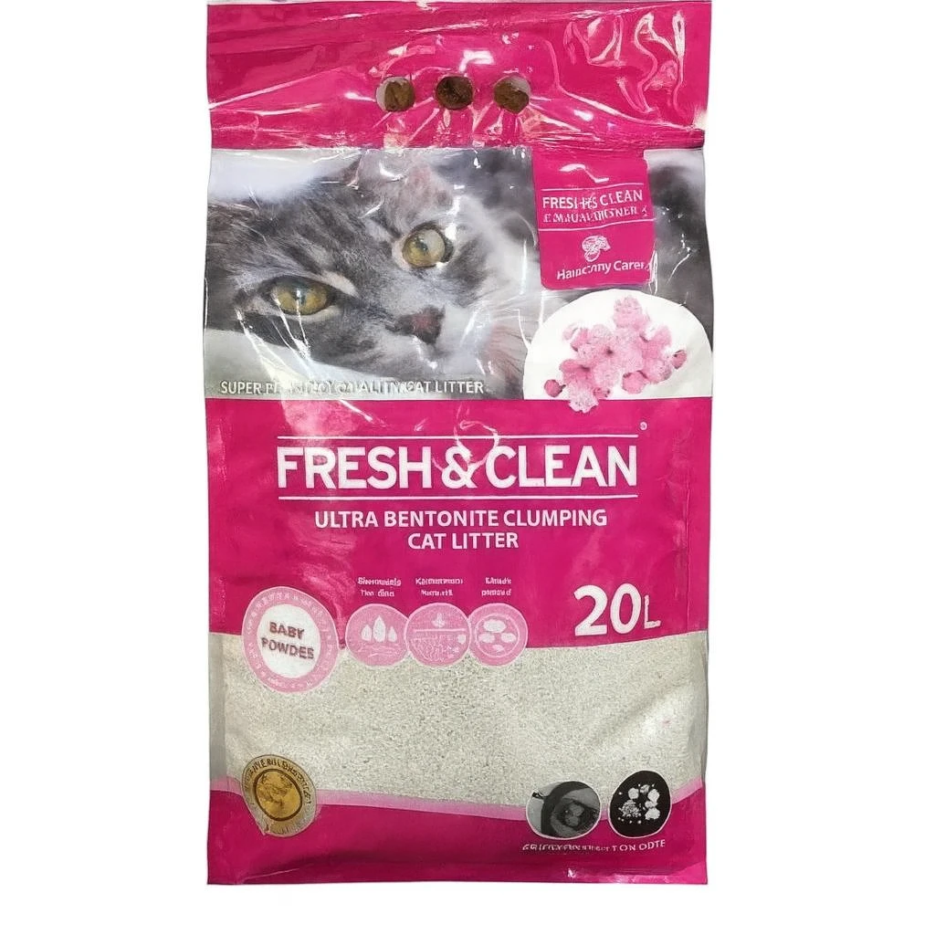 Fresh & Clean Clumping Cat Litter Baby Powder 20L | SA1170