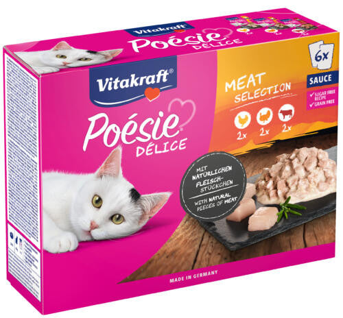 Vitakraft Poésie Délice DéliSauce Multipack “Meat Selection” Cat Food - 6×85g | 200990