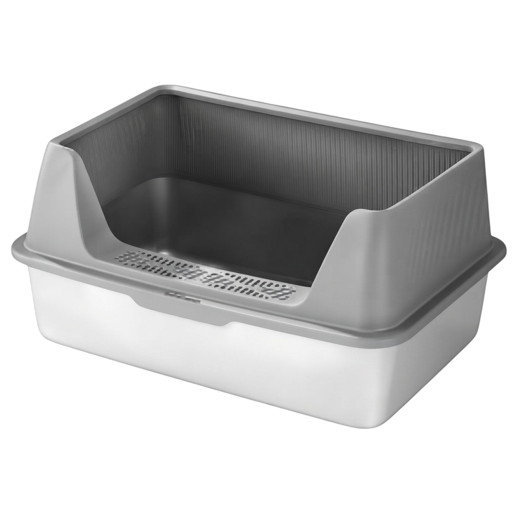 Miami 201 Stainless Steel Cat Litter Box Grey 60 × 40 × 35cm | SW0428