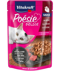 Vitakraft Poésie Délice Adult Wet Cat Food with Heart in Gravy