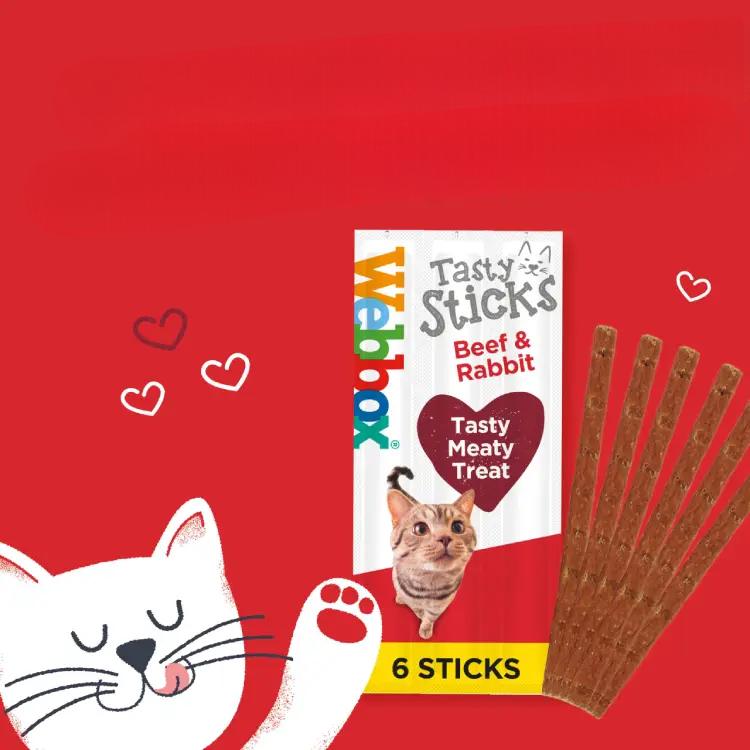 Webbox Cats Delight Sticks Beef & Rabbit 6 Sticks | 8810