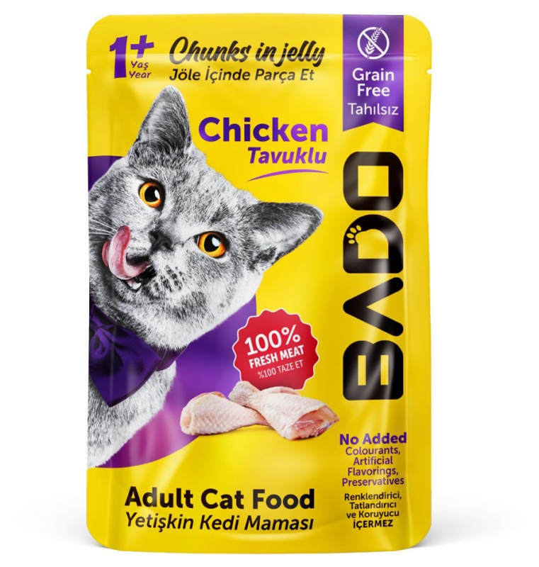 Bado Wet Adult Cat Food Chunks with Chicken | 9061416