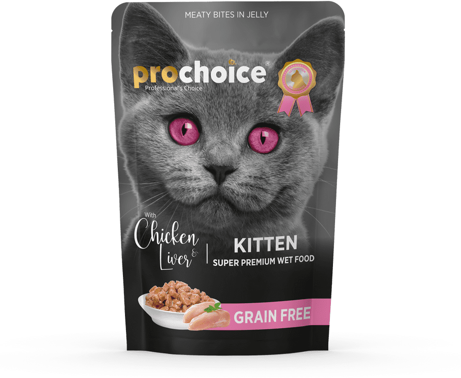 Prochoice Pouch Kitten Chicken with Liver 85 Grs | P3028