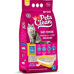 Pets Clean Cat Litter Baby Powder 5 Lt | 061614