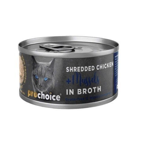 Prochoice Deluxe Shredded Chicken & Shrimp in Broth 70 Grs | P3051