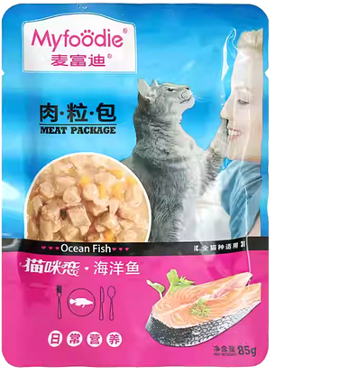 MyFoodie Cat Wet Food Pouch - Ocean Fish Flavor (85g) | MFD-CWF85-OF