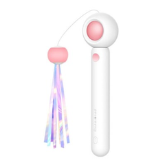 2-in-1 Retractable Cat Toy Wand with Laser - Pink | CT-2IN1-PNK