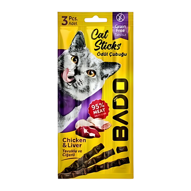 Bado Pet Treat Cat Stick Chicken & Liver 3×5 Gr | 60051