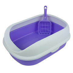 Cat Litter Box with Shovel – Purple