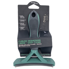 Curved Deshedding Rake with Easy Clean Function