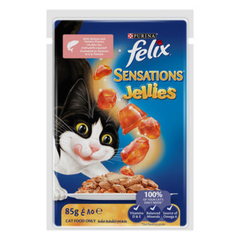 Felix Sensations Jellies with Saithe in a Jelly with Tomato Cat Food 85g | 206516