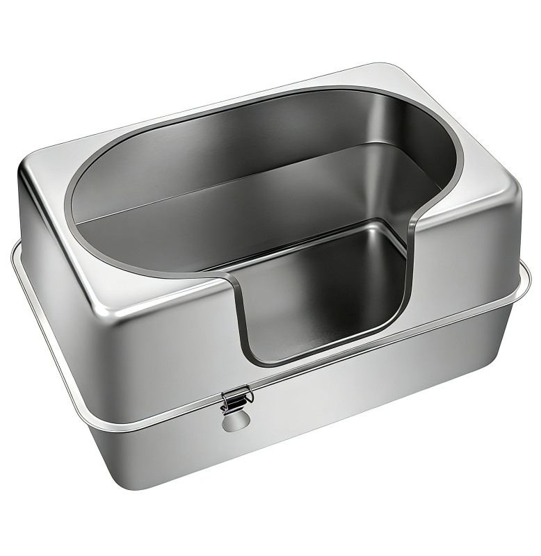 Chicago 201 Stainless Steel Cat Litter Box Grey 60 × 40 × 35cm | SW0424