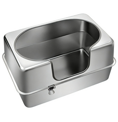 Chicago 201 Stainless Steel Cat Litter Box Grey 60 × 40 × 35cm | SW0424