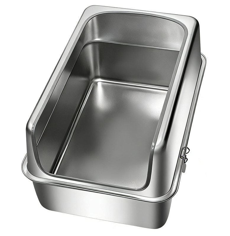 Houston 201 Stainless Steel Cat Litter Box Grey 60 × 40 × 35cm | SW0425