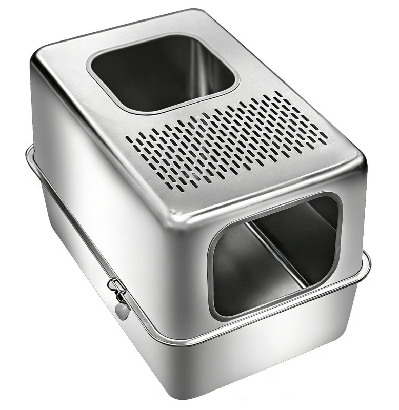 Nashville 201 Stainless Steel Cat Litter Box Grey 60 × 40 × 40cm | SW0427