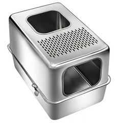 Nashville 201 Stainless Steel Cat Litter Box Grey 60 × 40 × 40cm | SW0427