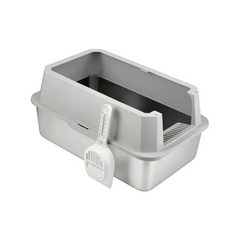 Key West 201 Stainless Steel + ABS Cat Litter Box Grey 60 × 40 × 30cm | SW0429