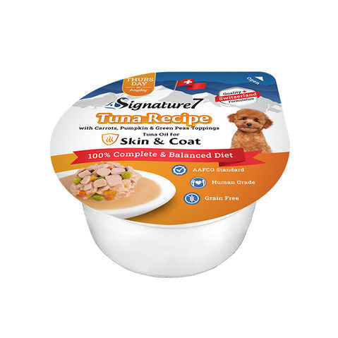 Signature 7 Dog Tuna Skin & Coat 6×80g - 0753692082365 (Thursday) | DOG004