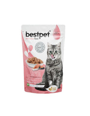 Bestpet Adult Cat Salmon Sterilised In Jelly 85 G | P0037
